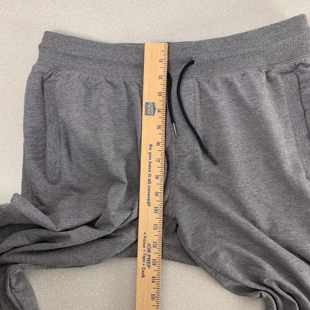 Zella Jogger Pants Mens Medium‎ Gray Cotton Blend Fleece Athleisure Sweatpants